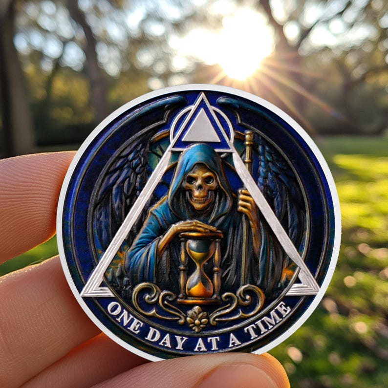 Personalized The Skull Recovery Milestone Sobriety Coin mysite