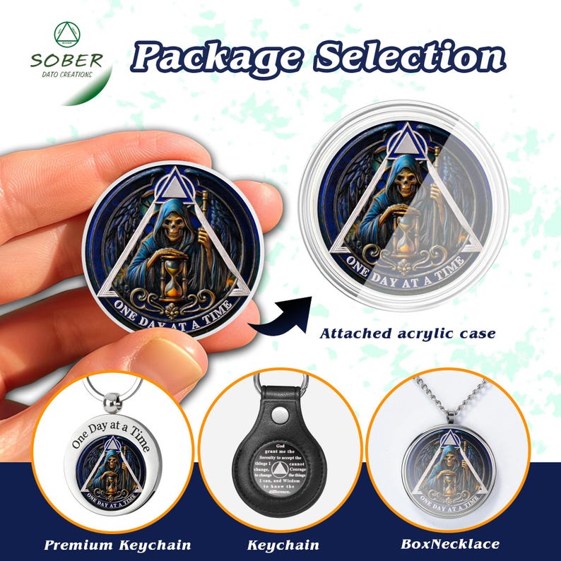 Personalized The Skull Recovery Milestone Sobriety Coin mysite