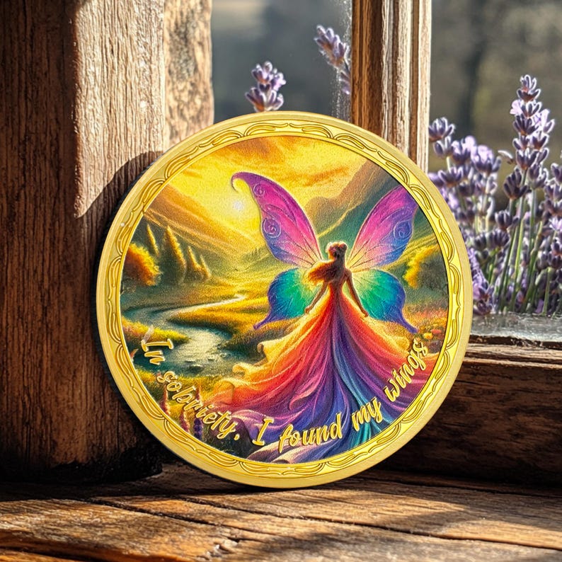 Affirmation Sunlight Fairy Mountains Recovery Addiction Sobriety Coin mysite