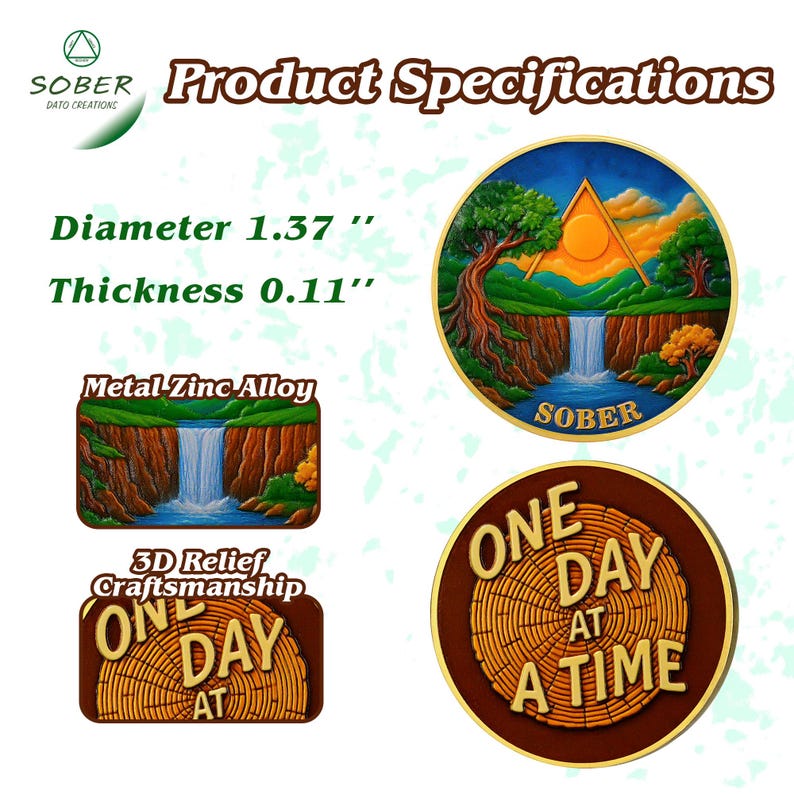 Forest Sun  Recovery Sobriety Coin mysite