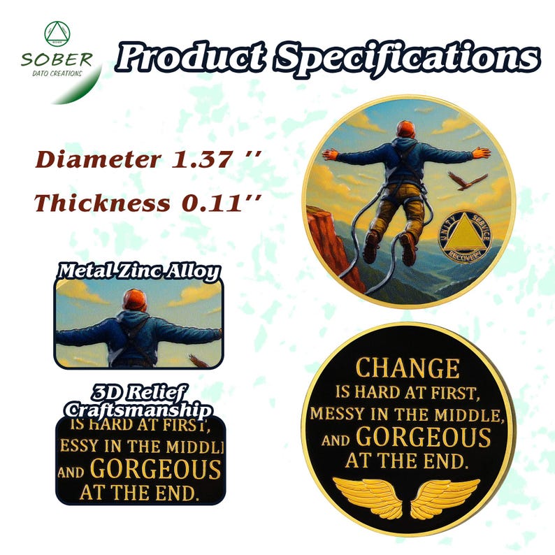Personalized Skydiving Sobriety Coin mysite