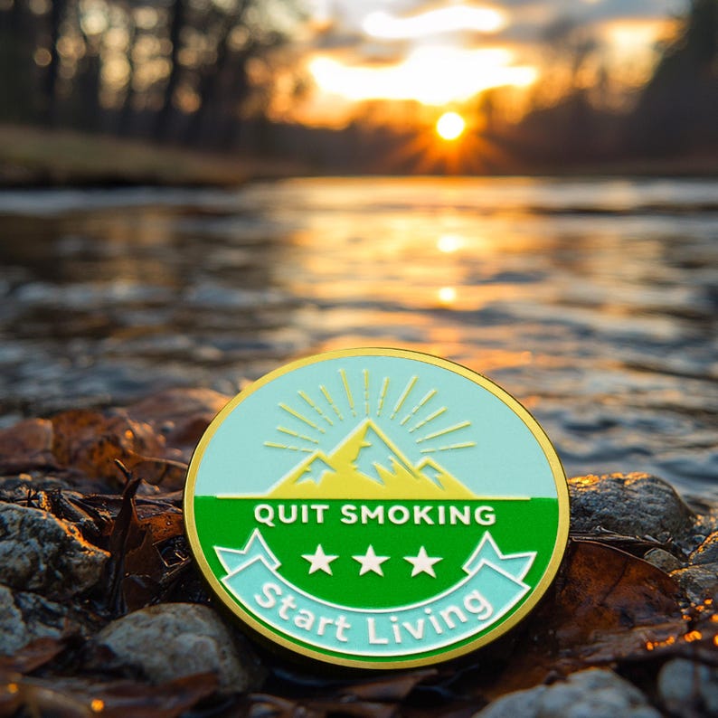 Quit Smoking Recovery  Breathe Free Sobriety Coin mysite