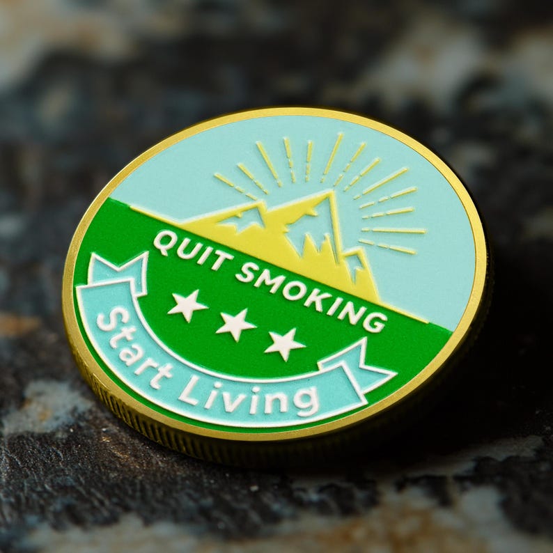 Quit Smoking Recovery  Breathe Free Sobriety Coin mysite