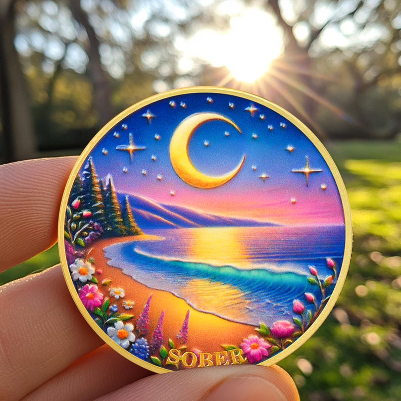 Tranquil Moon Beach Sobriety Coin mysite