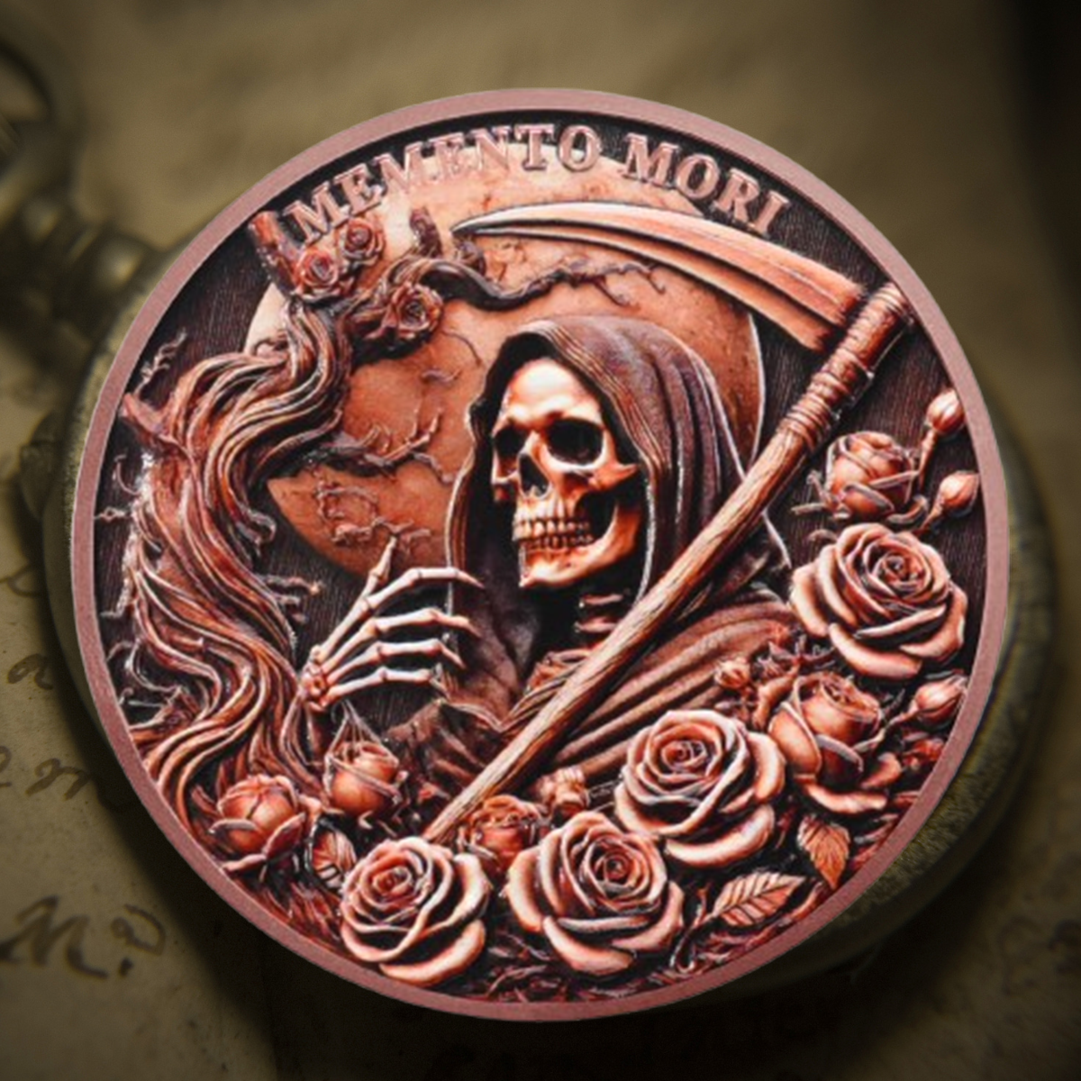 Stoic Reminder Memento Mori Coin Skull Challenge Coins mysite