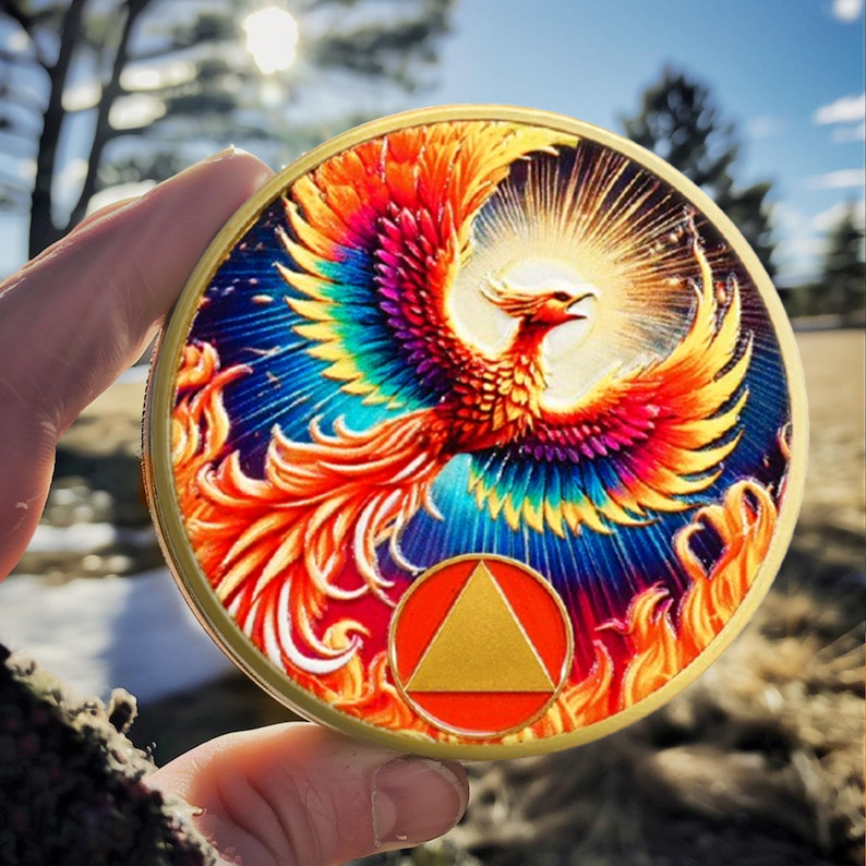 Personalized Rebirth in Fire Phoenix of Light Sobriety Coin mysite