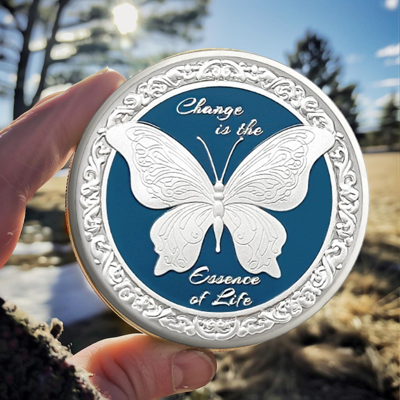Vintage Reborn Butterfly Sobriety Coin mysite