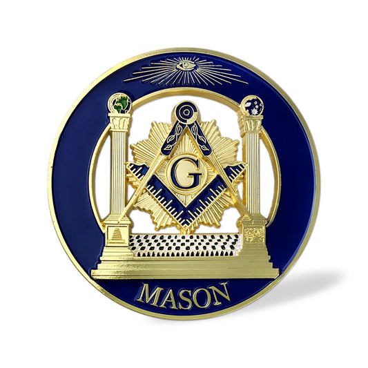 Mason Double Columns Round Auto Car Emblem mysite