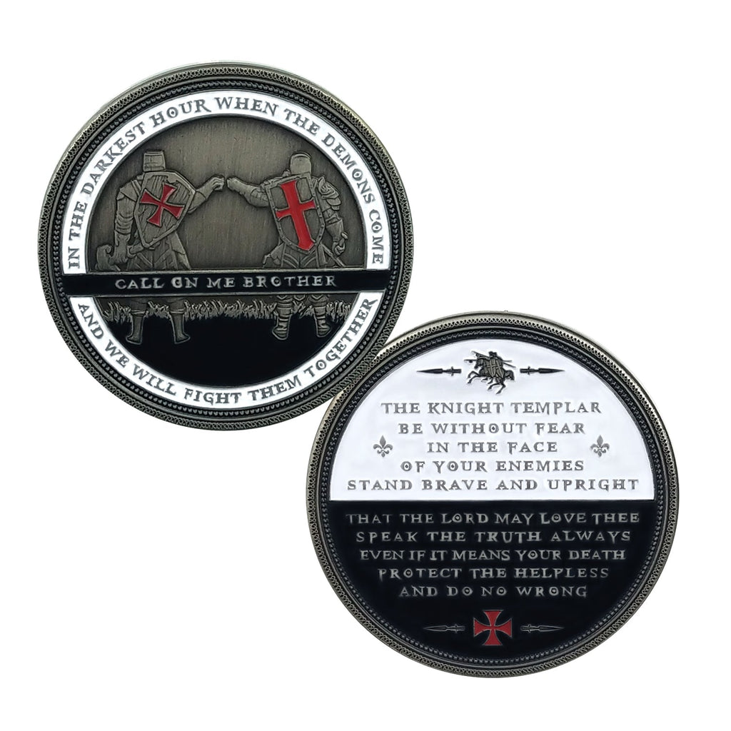 Knights Templar Brotherhood Challenge Coin Brofist Life Faith Token mysite