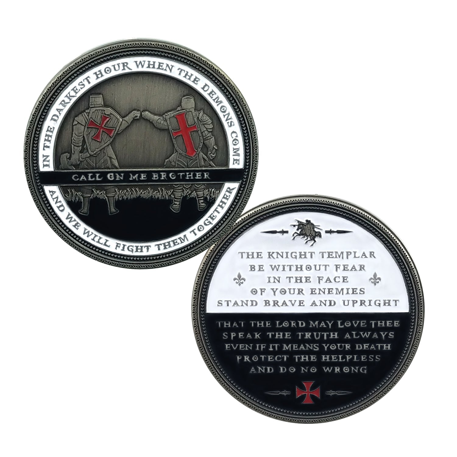 Knights Templar Brotherhood Challenge Coin Brofist Life Faith Token mysite