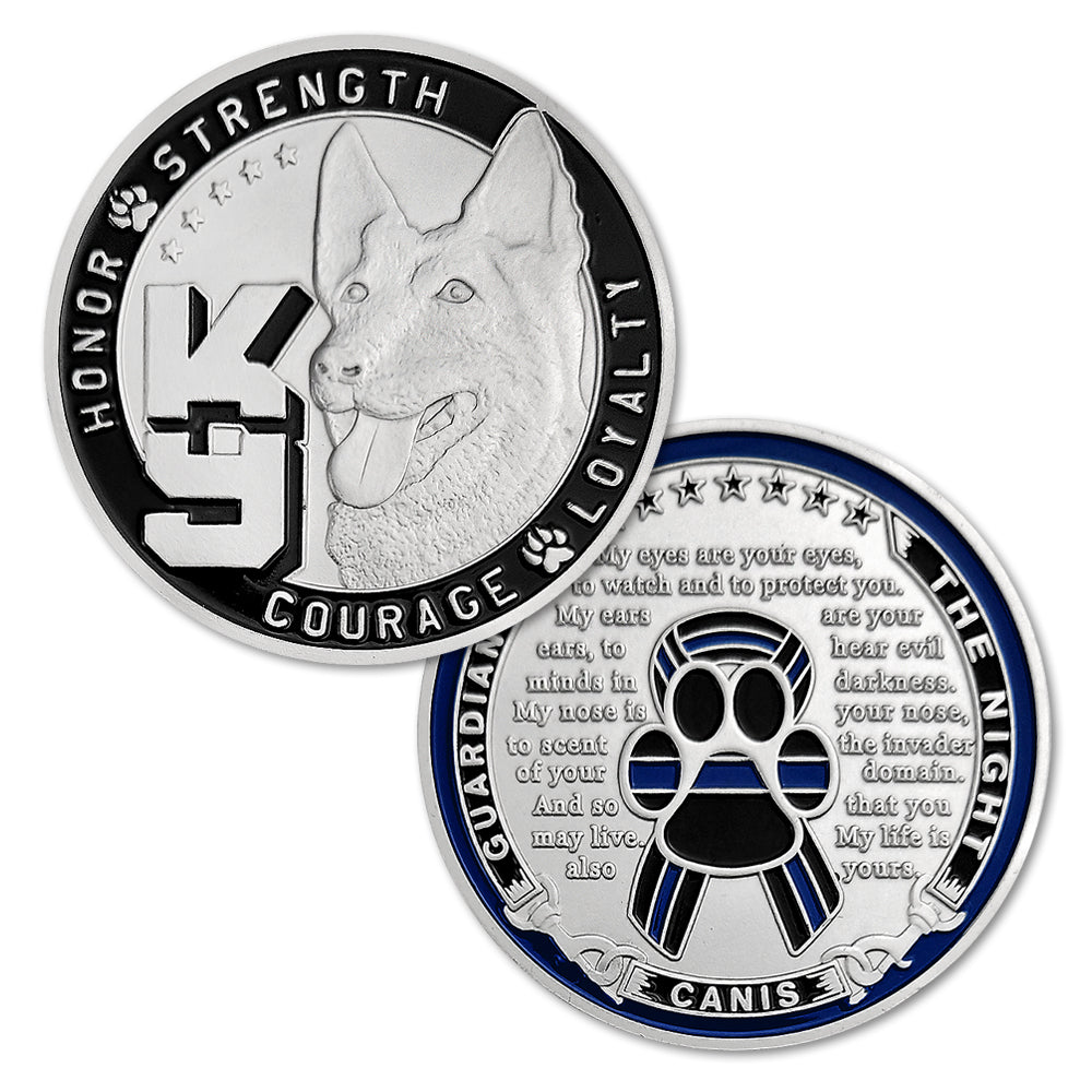 K9 Police Dog Law Enforcement Challenge Coin mysite