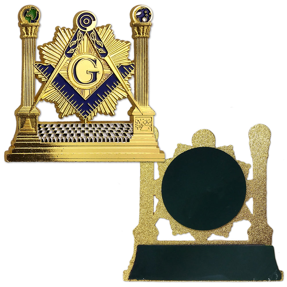 Mason Double Columns Square Auto Car Emblem mysite