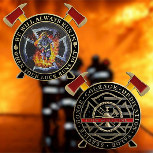 Firefighter Maltese Cross Fire Rescue Challenge Coin mysite