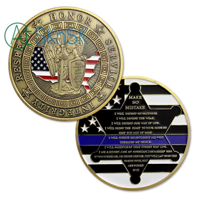 Police Armor of God Motto Challenge Coin mysite