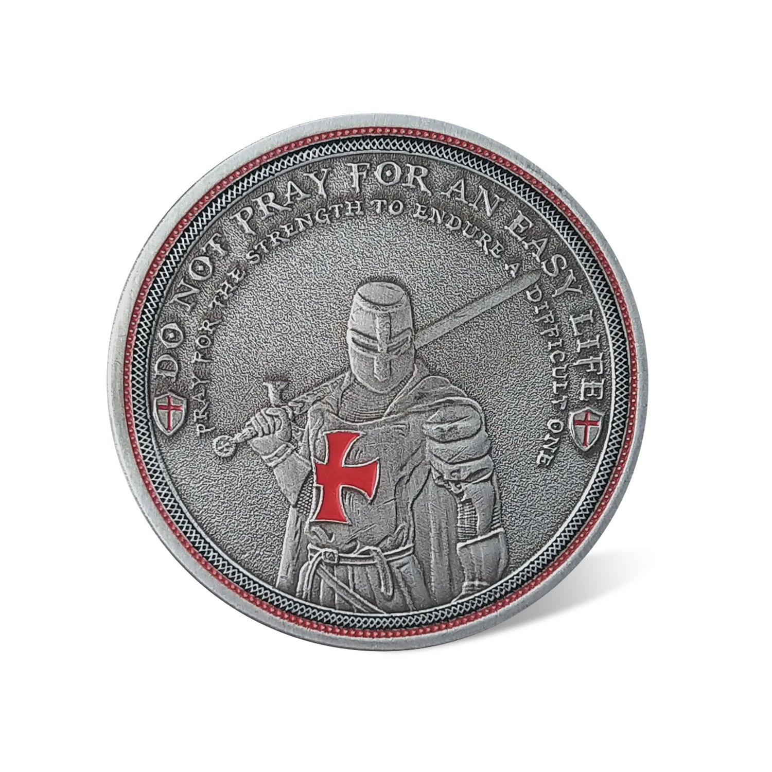 Knight Templar Challenge Coin Red Cross Religious Coin Collection Commemorative Gift mysite