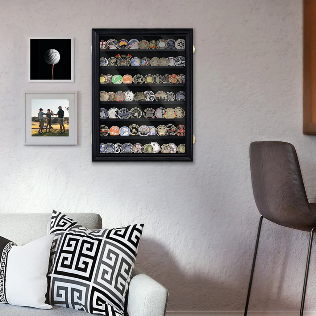7 Tiers Cabine Challenge Coin Display Shadow Box mysite