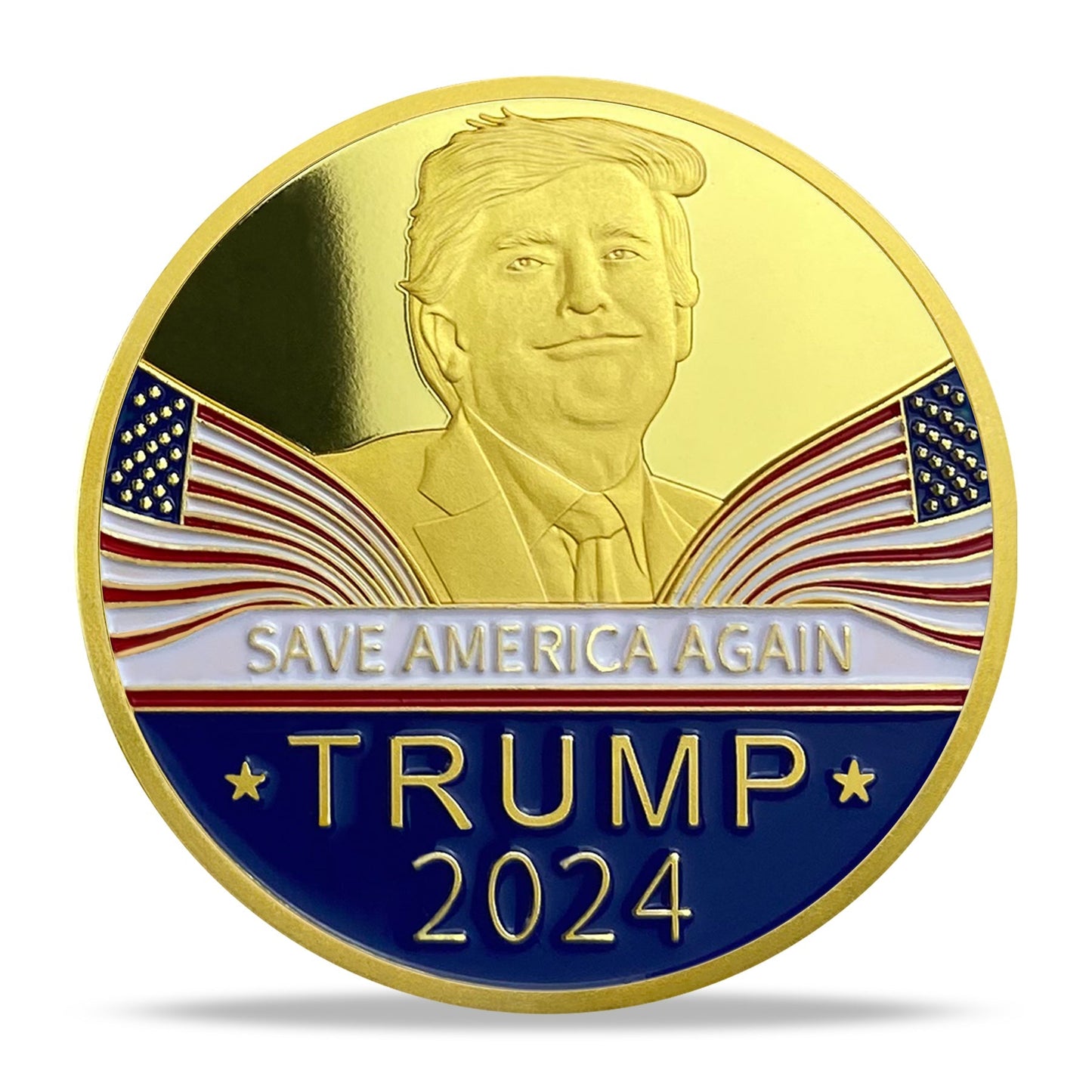 Trump 2024 The President Seal Challenge Coin 3D Gold Finish Collectible Gift Coin mysite