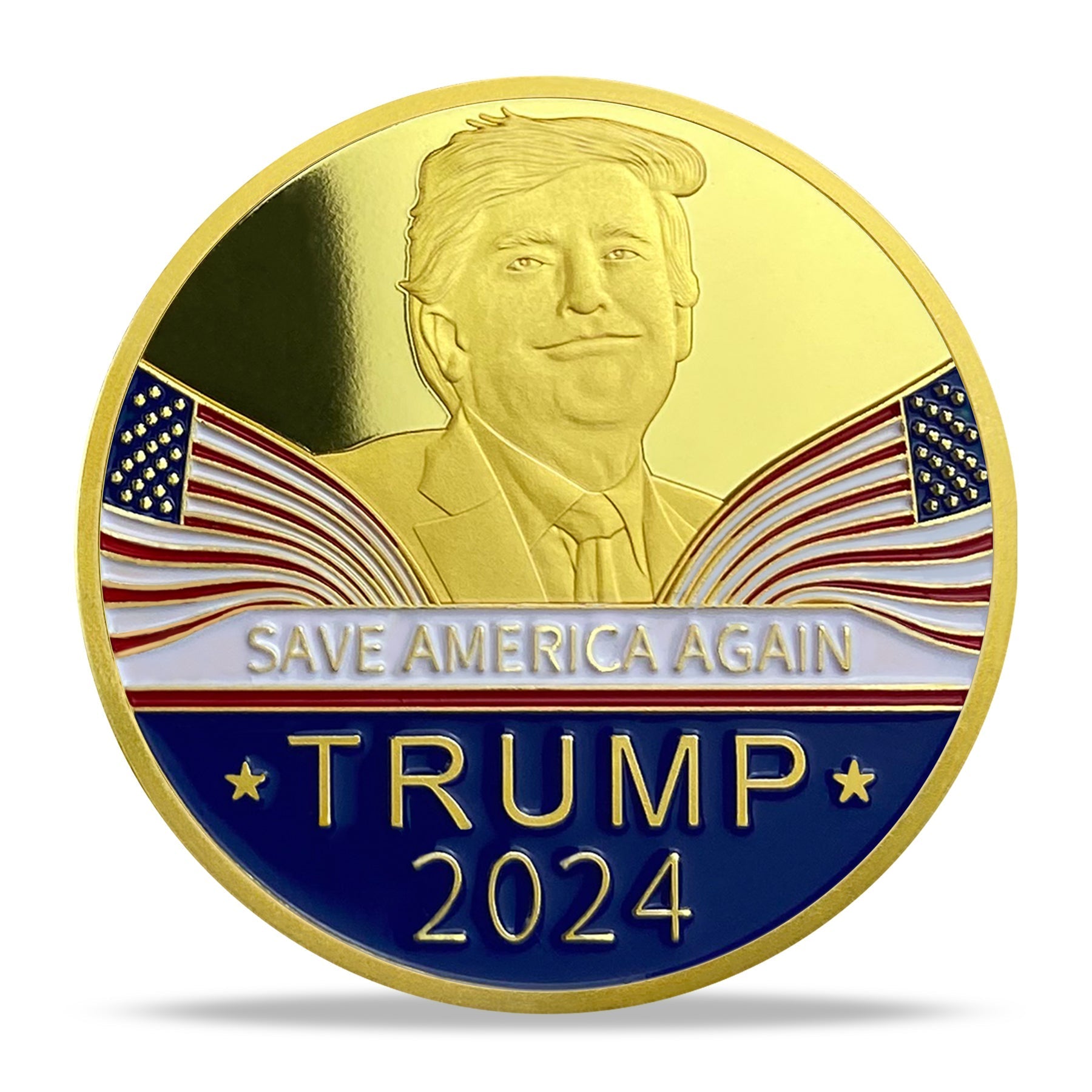 Trump 2024 The President Seal Challenge Coin 3D Gold Finish Collectible Gift Coin mysite