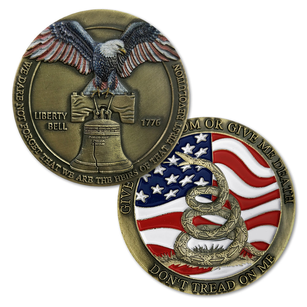 1776 American Kenndy Liberty Bell Challenge Coin-AtSKnSK mysite