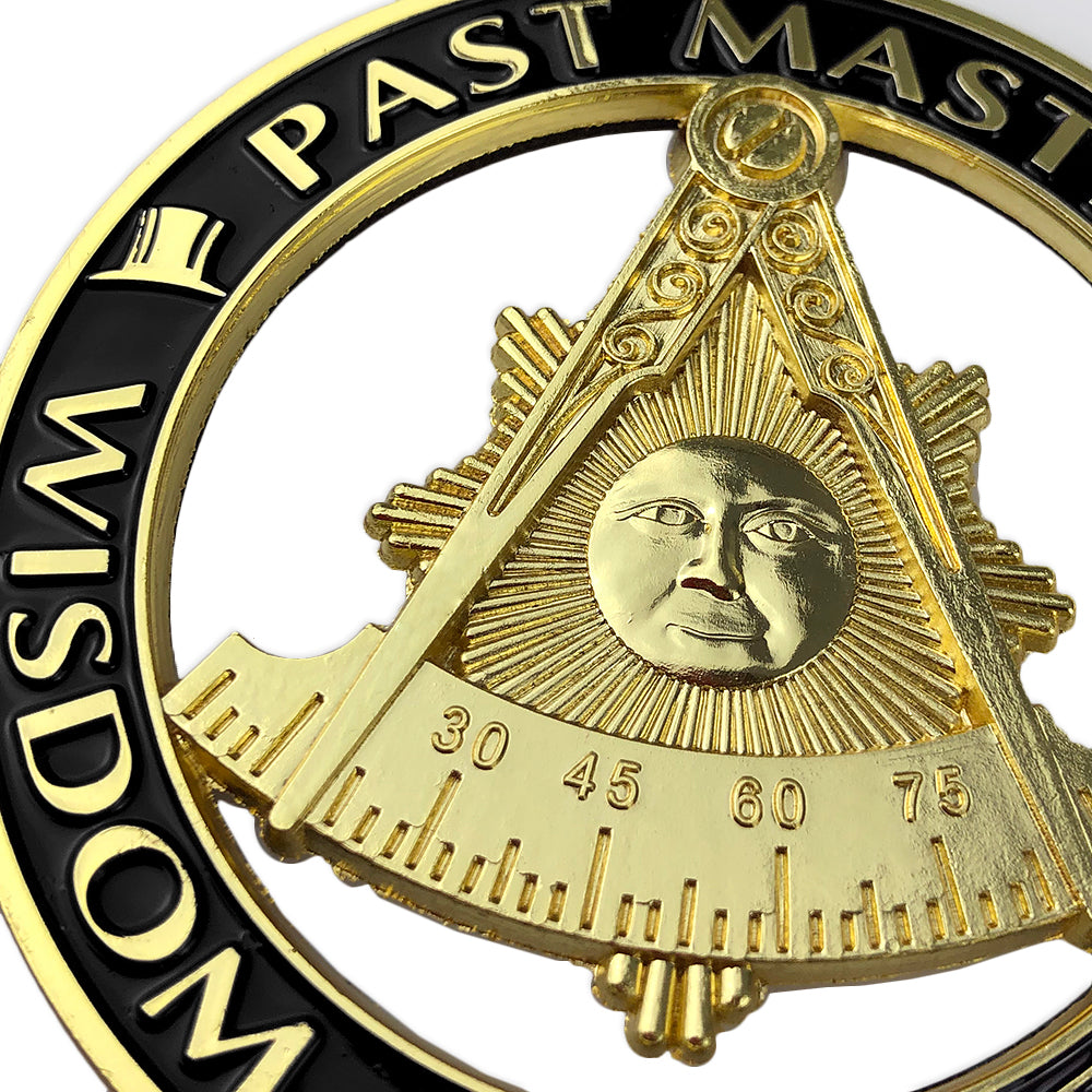 Masonic Past Master Round Black Car Auto Emblem mysite