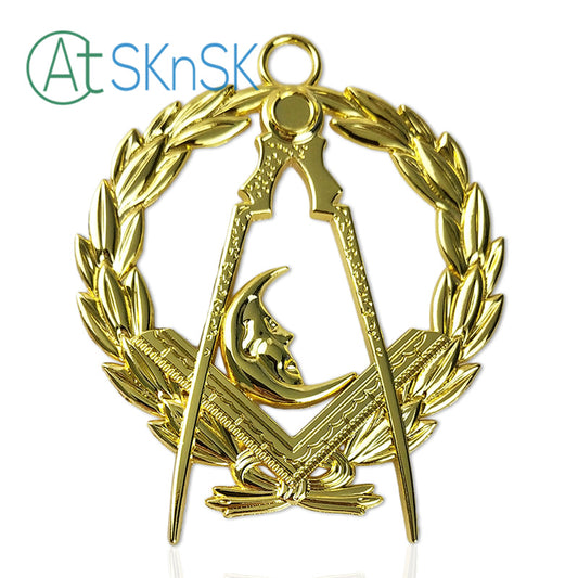 Masonic Junior Deacons Gold Jewel Pendant the Compass Moon Symbol mysite