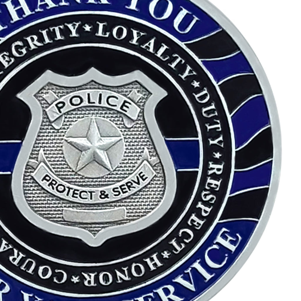 Police Badge Challenge Coin God Bless the Officer & K9 Group Matthew 5:9 mysite