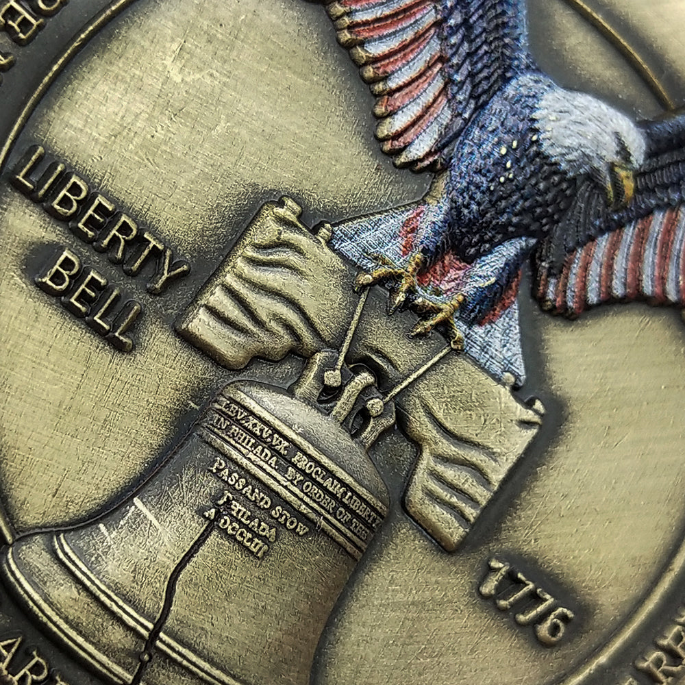 1776 American Kenndy Liberty Bell Challenge Coin-AtSKnSK mysite