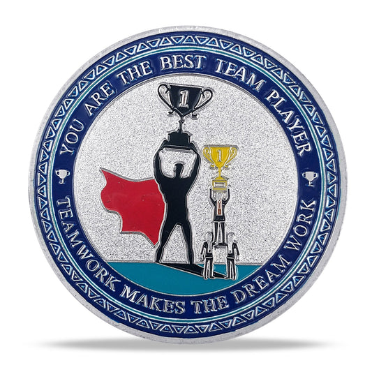 Encouragement Challenge Coin-Employee Appreciation Gifts Inspirational Thank You Coin for Students and Cowokers-Team Superman mysite