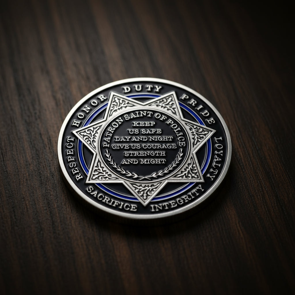 Winged Angel Police Badge Challenge Coin mysite