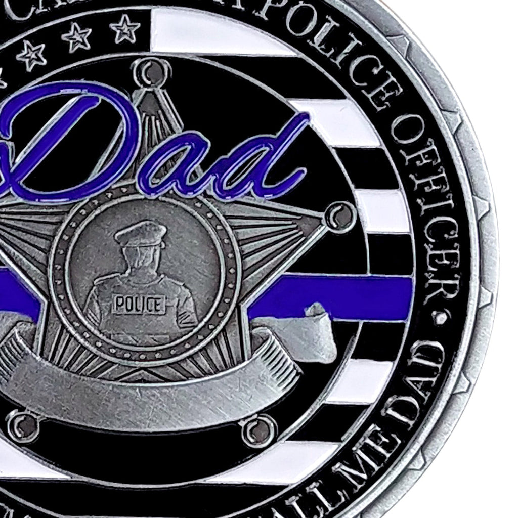 Police Officer Family Challenge Coin Honor Dad Father Respect Collectible Gift Coin mysite