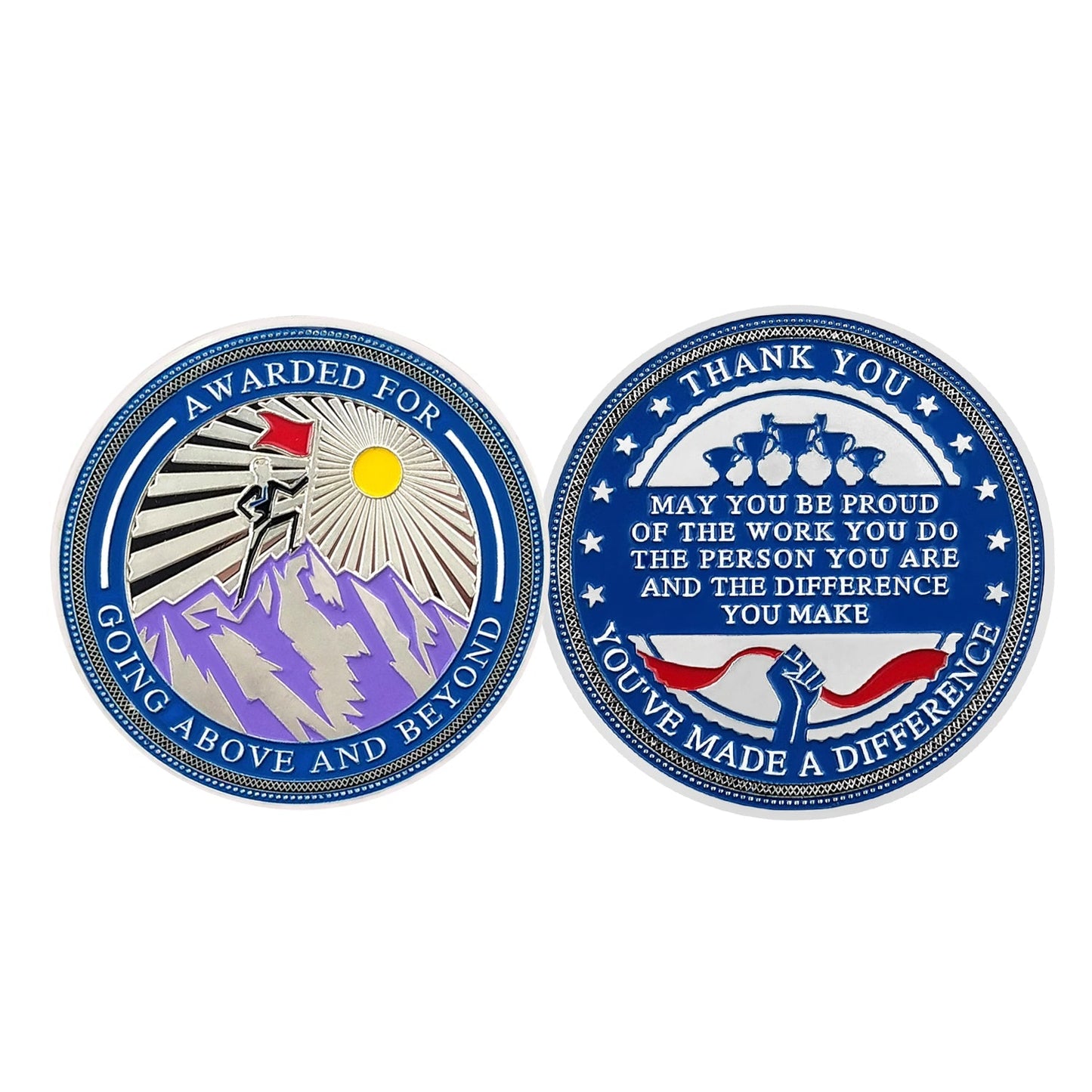 Encouragement Challenge Coin-Employee Appreciation Gifts Inspirational Thank You Coin for Students and Cowokers-Going Above and Beyond mysite