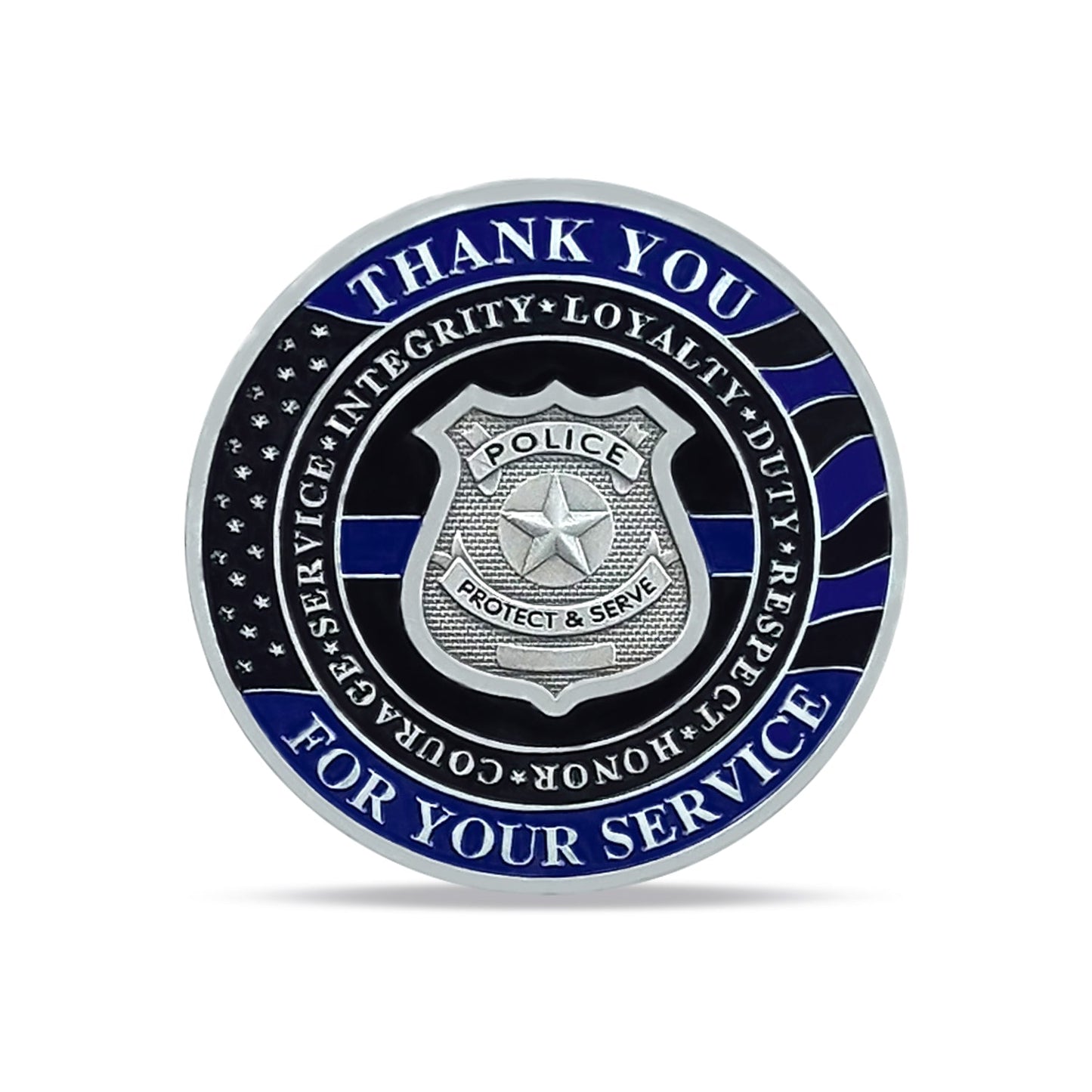 Police Badge Challenge Coin God Bless the Officer & K9 Group Matthew 5:9 mysite