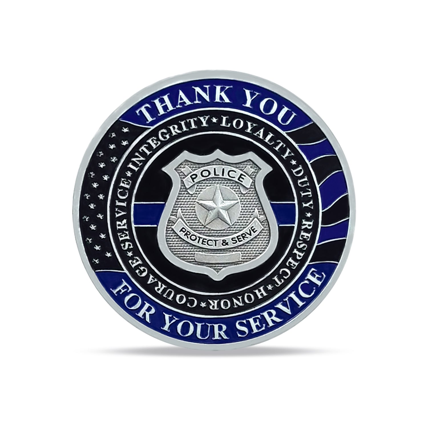 Police Badge Challenge Coin God Bless the Officer & K9 Group Matthew 5:9 mysite