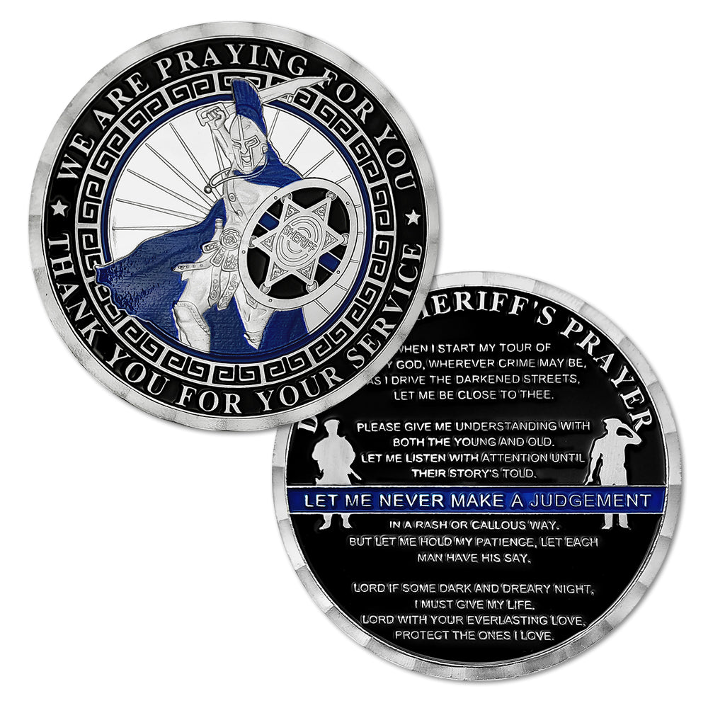 Deputy Sheriff's Prayer Spartan Warrior Police Challenge Coin mysite
