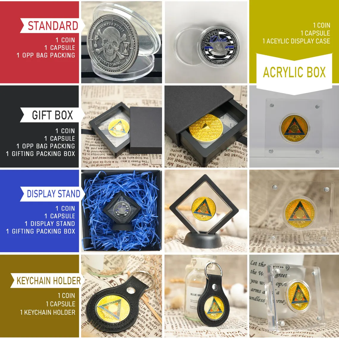 Personalized Celebrate Narcotics Alcoholics Sister Power Addiction Artsy Grace Women Sobriety Coin mysite