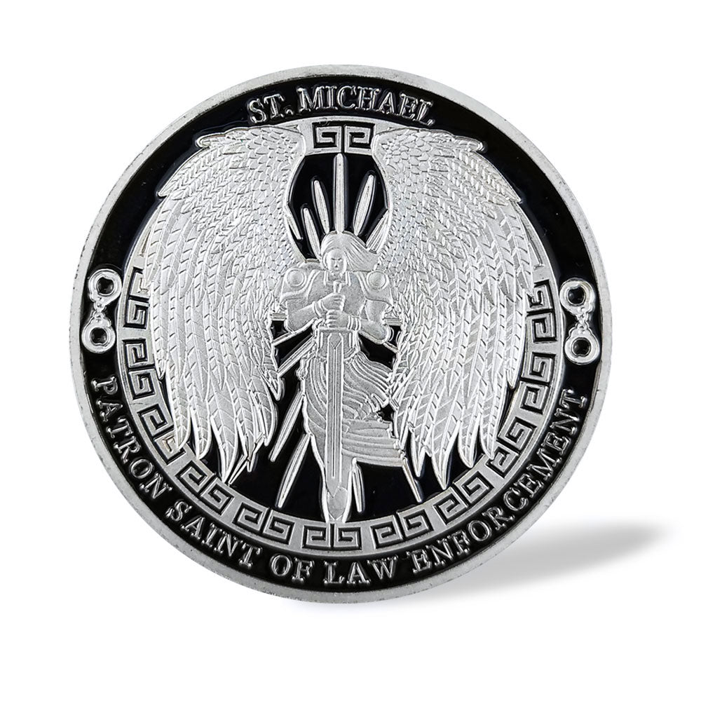 Guardian Angel Police Prayer Challenge Coin Sliver Religious Gift Coin mysite