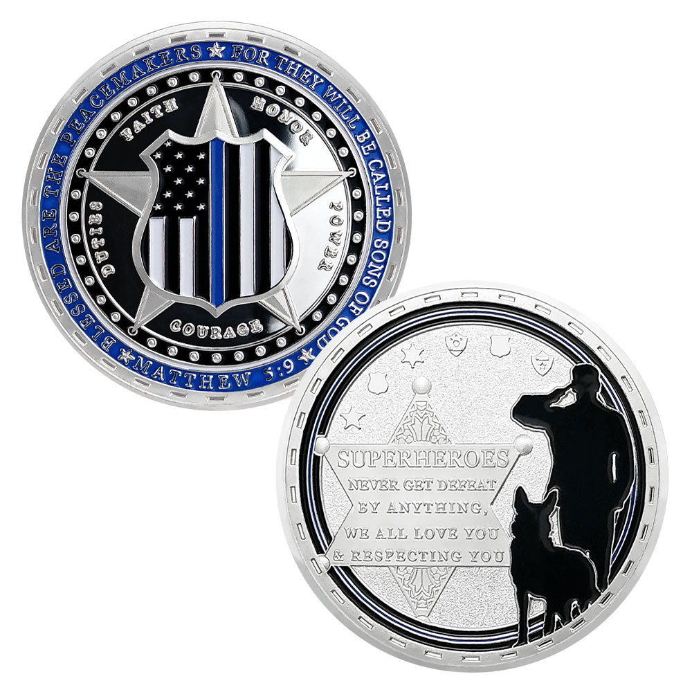 Sheriff & K9 Challenge Coin Law Enforcement Shield Badge Police Collectible Medallion mysite