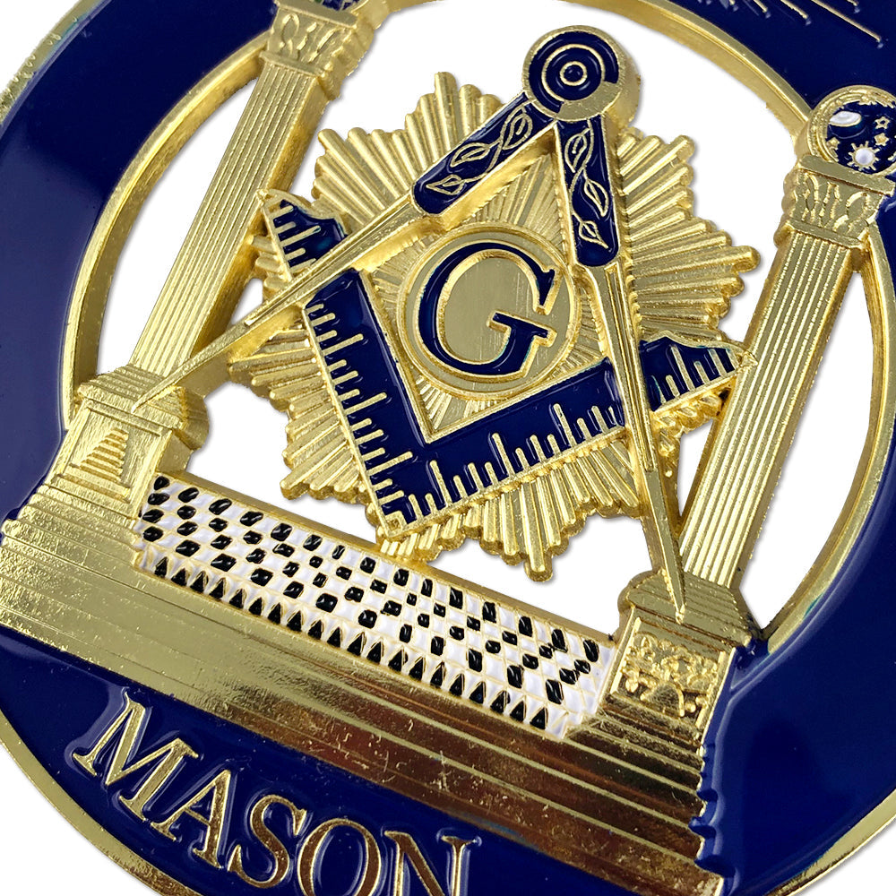 Mason Double Columns Round Auto Car Emblem mysite