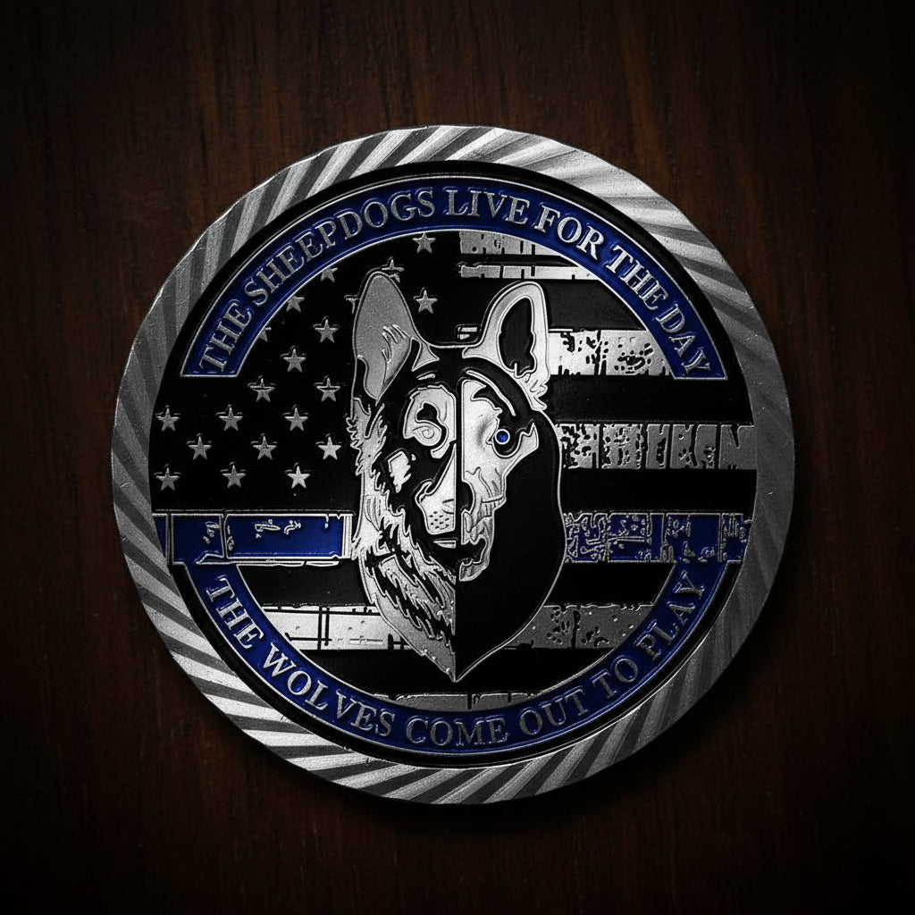US Working Dog’s Oath The Thin Blue Line Police Challenge Coin mysite