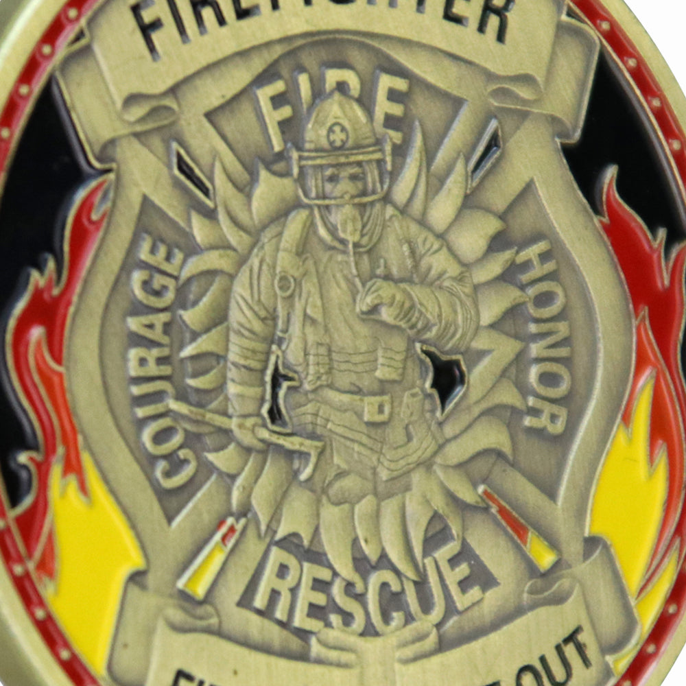 First In Last Out Firefighter Prayer Challenge Coin mysite
