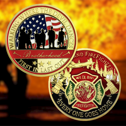 US Wild Land Firefighter Brotherhood Challenge Coin mysite