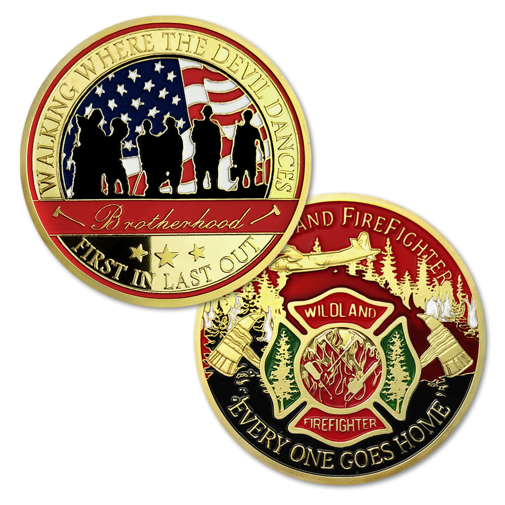 US Wild Land Firefighter Brotherhood Challenge Coin mysite