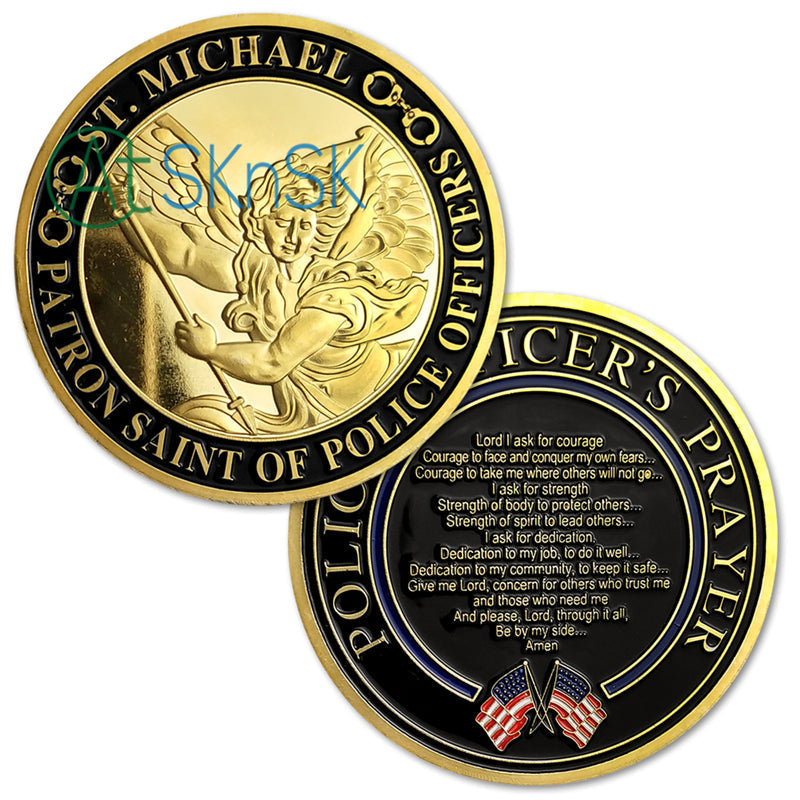 Police Officer's Prayer St Michael Challenge Coin mysite