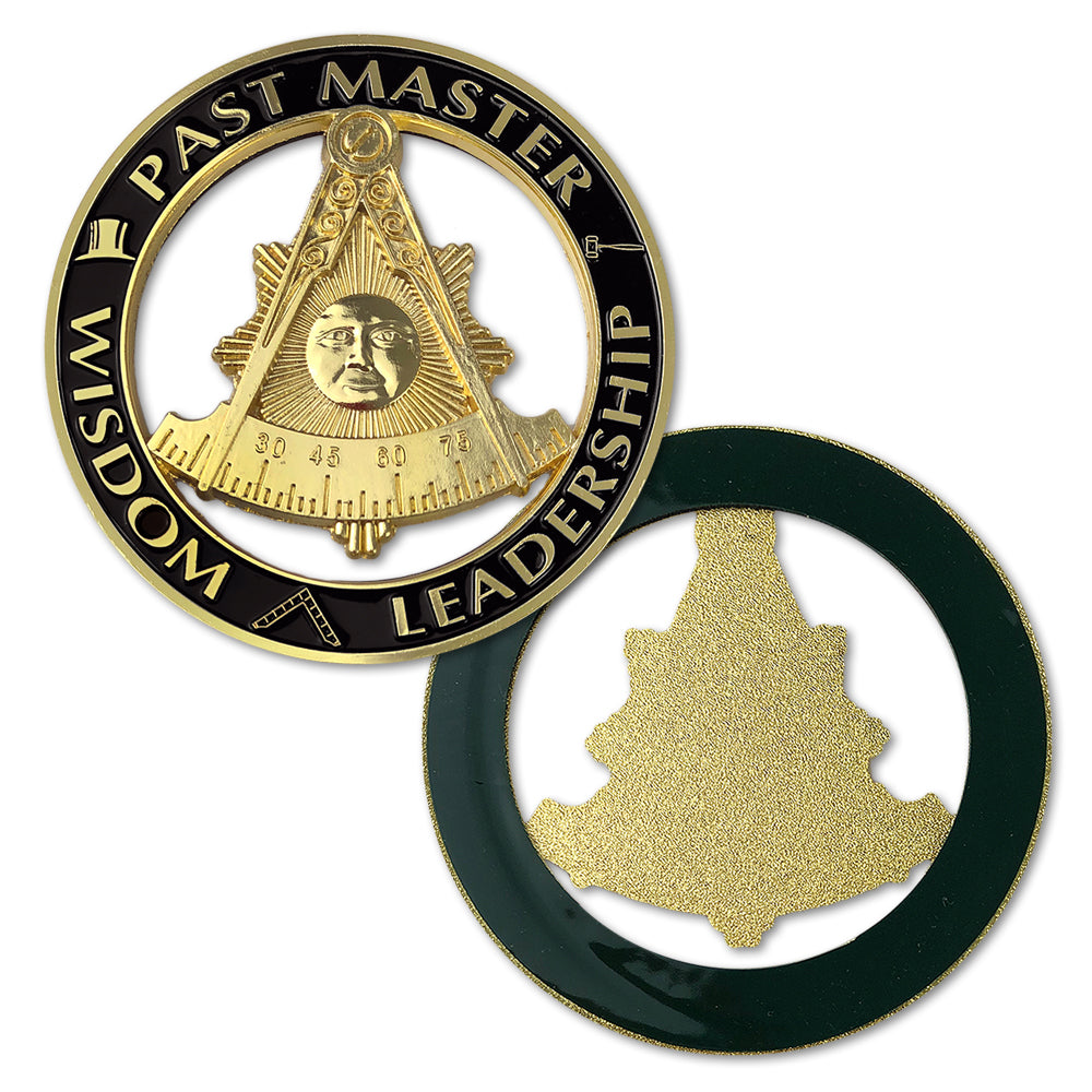 Masonic Past Master Round Black Car Auto Emblem mysite