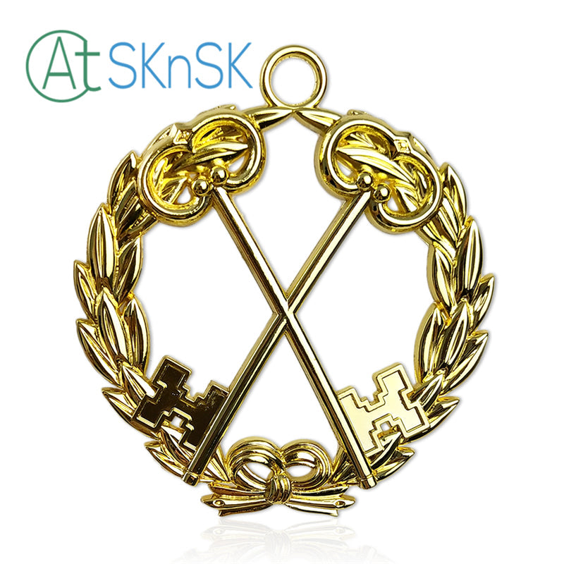 Masonic Treasurer Gold Jewel Pendant the Cross Vault Keys mysite