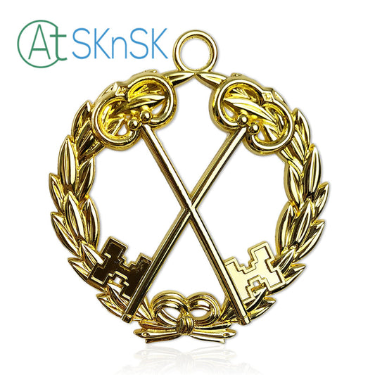 Masonic Treasurer Gold Jewel Pendant the Cross Vault Keys mysite