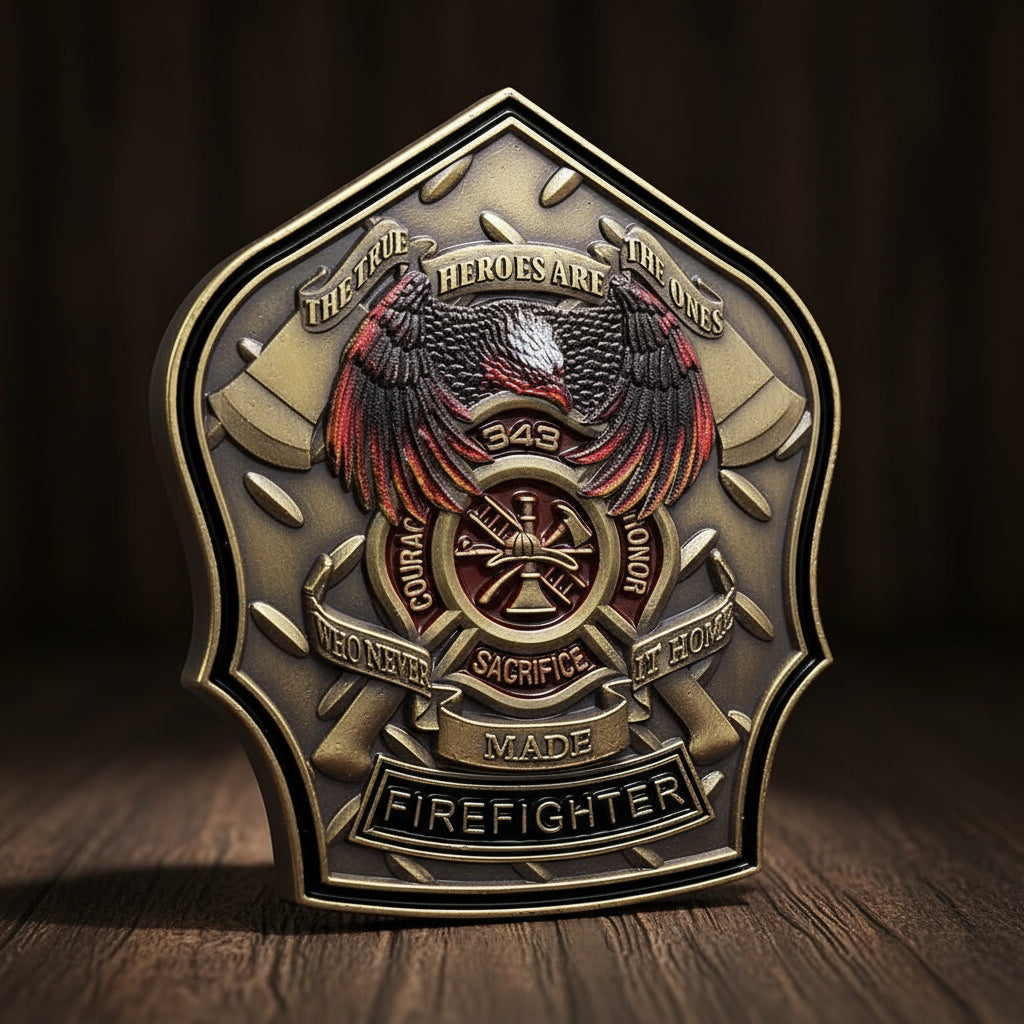 Firefighter Prayer 911 Fallen Hero Challenge Coin mysite