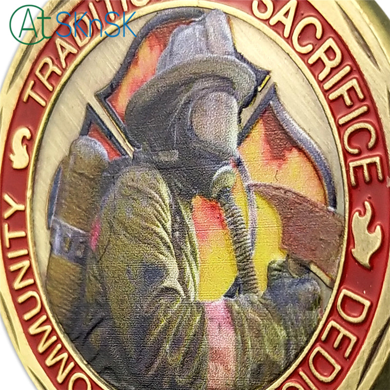 US Firefighter Motto St Florian Challenge Coin mysite