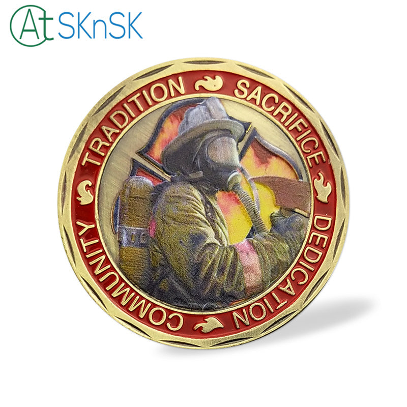 US Firefighter Motto St Florian Challenge Coin mysite