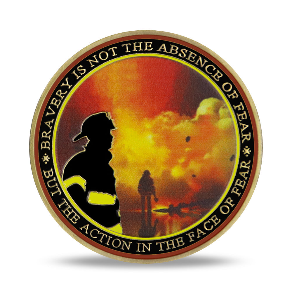 Firefighter Prayer Challenge Coin Isaiah 43:2 Firemans Honor Collectible Coin mysite